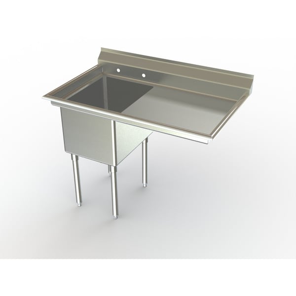 Deluxe NSF Three Compartment Sink W/ 18" Rh Drainboard